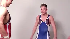 Wrestling Buddies Jerk Off