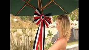 Horny man packs peanut butter young blonde floozie Sasha Knox