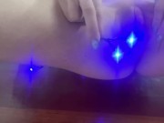 Had electric Shock in my pussy with the insertion of all christmas lights.
