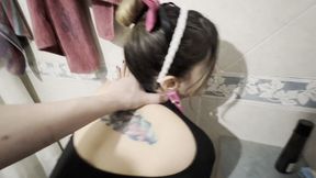 Bathroom Fucks Me Hard and Fills My Mouth with Cum