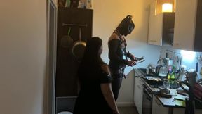 Fetish Lofts Cooking Session with TV Slave Part 3-4.