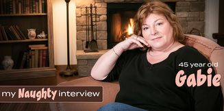 45 year old German housewife Gabie got all horny and went masturbating during our naughty interview