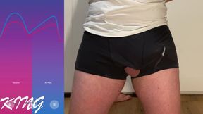 Phat forearms-free-for-all postate climax jizz shot in undergarments