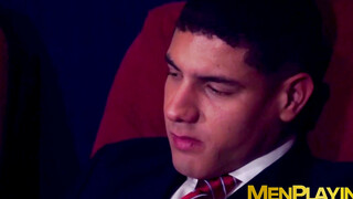 Horny suited stud Bastian Karim fucked hardcore bareback