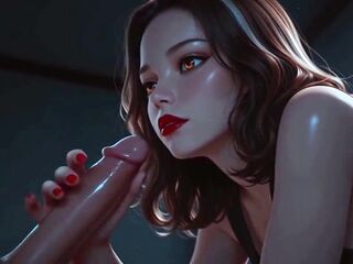 ATKINS HEAVEN - Roommate's Late Night Surprise - Sexy Brunette hair Makes U Cum In Her Throat Whilst Watching A Video - [POV][VIRTUAL SEX][AI]