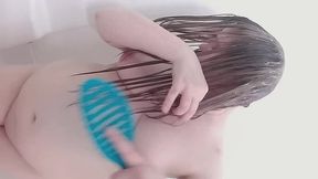 Shower Hair Brushing
