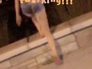 Milf twerks in public