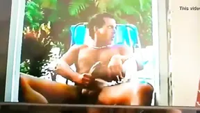 Vintage Year 2000 the Famous Lost and Leaked Celebrity Sex Tape of Cory Bernstein, Jerking off in Paradise!