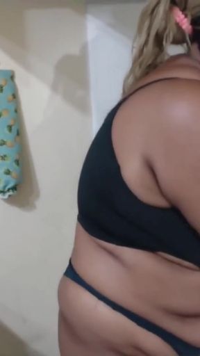 FLAGGED MY STEPMOTHER IN PANTS AND HORNYLY CLEANING THE HOUSE   Clip 1