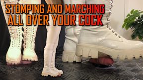 Marching and Stomping All Over Your Cock in White Boots - (Edited Version) - TamyStarly - Trample, Crushing, Trampling, Bootjob, Ballbusting, CBT