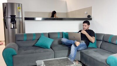 My stepsis always gets what she wants when we're alone, and jumps on my hard cock in POV