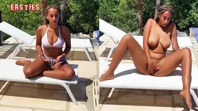 Naomi explores her desires after a relaxing pool bath