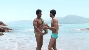 Guys Had a Gorgeous Rest on the Beach, Hard Putting Themselves in Anal