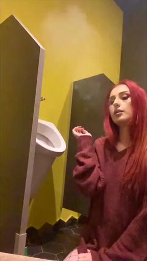 Smoking in a Urinal