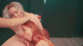 Step mom turns into her step son's minion for a sloppy fellatio lesson