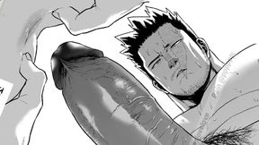 ANIMATED - Muscular dom daddy with face scar stretches out twink&#039;s ass