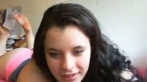 Delicious brunette teen is too shy to show me some