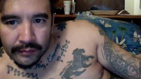 Nasty Tattooed Guy Talks Dirty and Shows His Ass