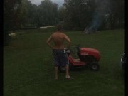 SKINNY WHITE WHORE GETS FUCKED ON TRACTOR