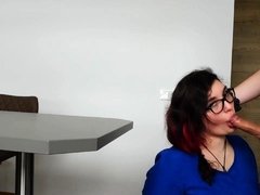 Teen Role-Playing as Nerdy Nurse Gets Rough Throat-Fuck and