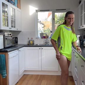 This Housewife Is Only Wearing a T-shirt