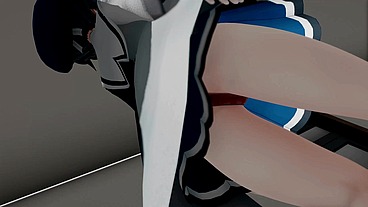 Time Stop Hentai Otdmtmk Vtuber Aogr Undress Sex School Corridor Mmd 3D Blue Hair