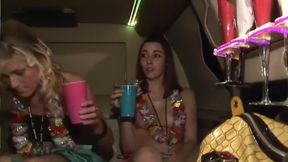 Group Of Young Babes Strip In Limo - DreamGirls