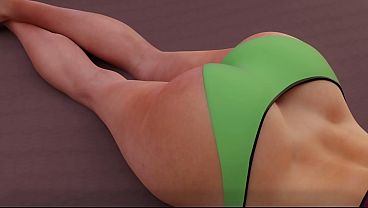 Busty PC game babe gives sloppy blowjob to big-cocked friend