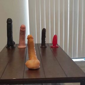 Frankie Labido Rides A Row of Big Anal Toys