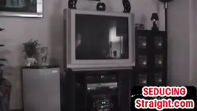 Naive vintage str8 gets 1st time gay BJ at neighbors house