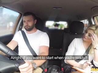 Dicking the Hawt BLOND Boss lady - Fake Driving School