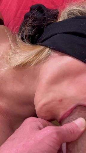 Step Mother French MILF Slut Mouth Offered to Fill with Cum Loves Cock Deep Throat Swallows and Drools Like a Whore Cumslut