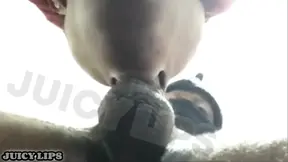 Juicy lips lead to a quick nutty ending