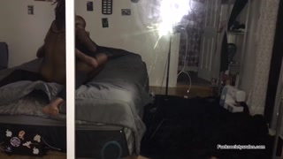 Testing the angle fucking my strap