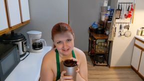 Naughty Barista 5: Serving a Customer a Hot Cup of Squirt