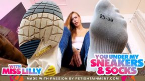 Your place is down there, under my sneakers and socks. ( Foot Humiliaiton with Sneakers & Socks with Miss LIlly ) FULL HD MP4