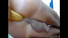 Stretched Wide by Big Banana Cock, Swallows Huge Load from Hung Muscle Stud – HotCumshots