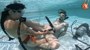 Sushii Xhyvette Kate Austin Have Fun Underwater SCUBA Lesbian Time Together - 1080