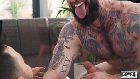 BROMO - Hot Dudes Troy Daniels And John Brachalli Play With Each Other'_s Junks Until They Cum All Over Each Other