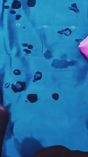 Satin Silk Handjob Porn - Cum on Saree - Satin Silky Pink Suit Rub on Dick Head (87)