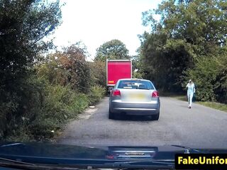 British amateur doggystyled on bonnet by cop