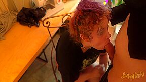 Slutwife Gets Bent Over Her Sewing Table, Hardcore Pounding, Huge Cumshot, Eager To Please Wife