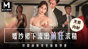 Promiscuous bride cheats on her groom in her wedding dress