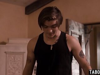 MILF stepmom Jupiter Jetson enjoying her husbands and stepsons big dicks