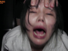 Asian Slut Surrounded by Cocks Deepthroats & Gets Face-Fucked Hard