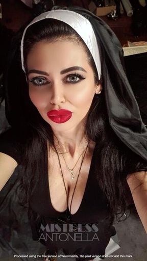 Your Sexy Nun Mistress and her delicious champagne