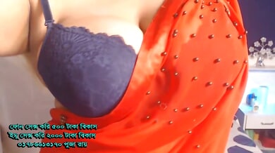 Voluptuous South Asian beauty flaunts her big tits and curvy ass in lace lingerie