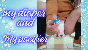 I'M USING PACIFIER AND DIAPER!