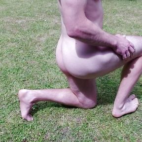 Getting naked on the grass