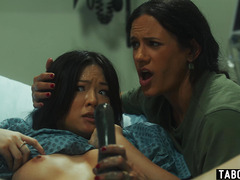 Insane mutation growth on her Asian teen stepdaughter Lulu Chu